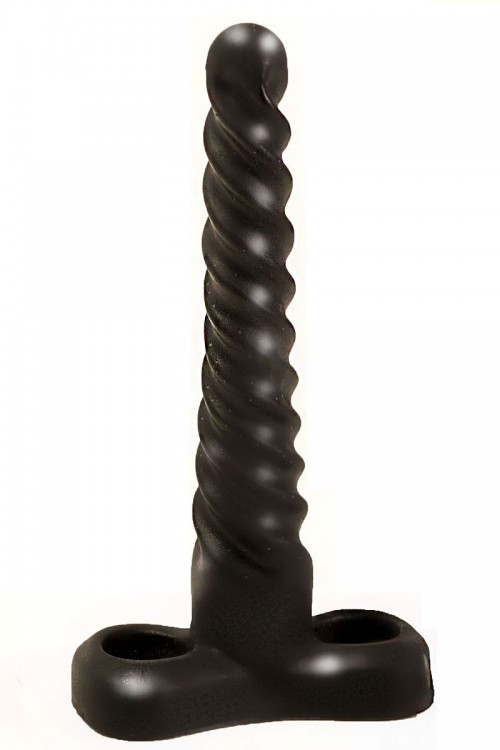 Закрученный спиралью плаг чёрного цвета - 15 см. от LOVETOY (А-Полимер)