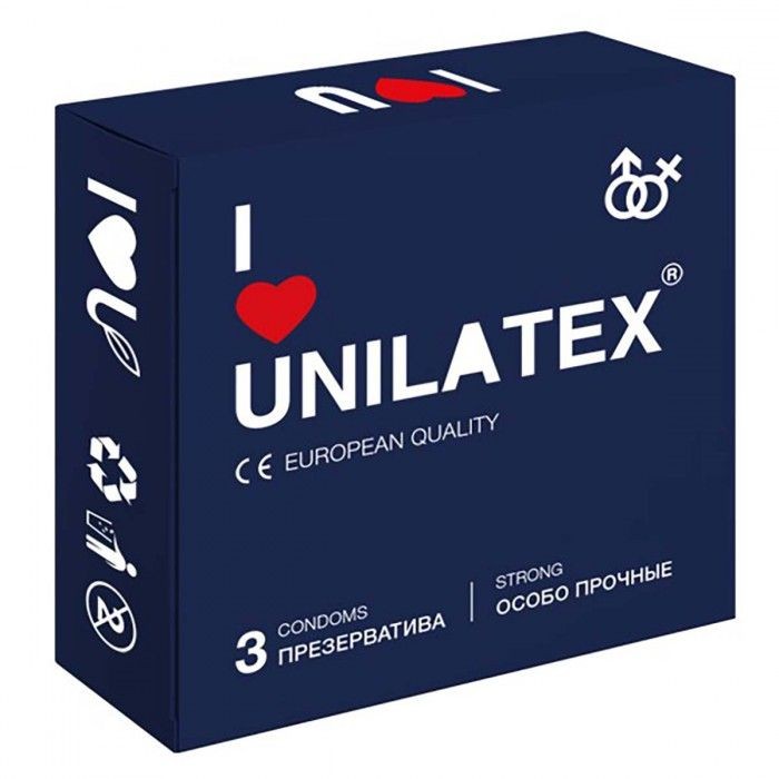 Ультрапрочные презервативы Unilatex Extra Strong - 3 шт. от Unilatex