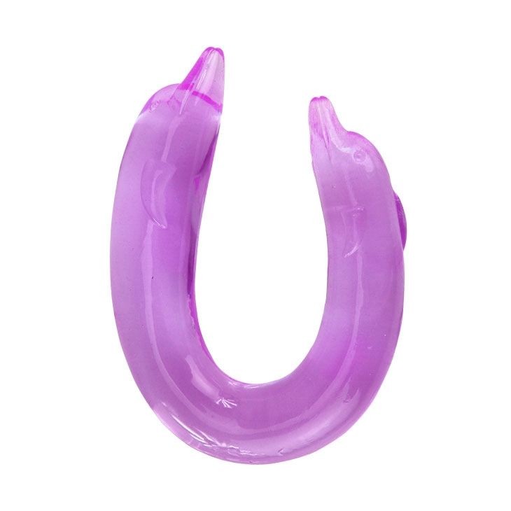 Фиолетовый двойной фаллоимитатор Dolphin - 30,5 см. от Baile