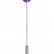Фиолетовая шлёпалка Leather Circle Tiped Crop с наконечником-кругом - 56 см. от Shots Media BV