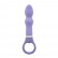 Фиолетовый анальный вибратор GOOD VIBES RING-G RIBBED - 15,5 см. от Dream Toys