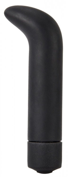 Чёрный вибратор The Gee - 10,5 см. от Shots Media BV