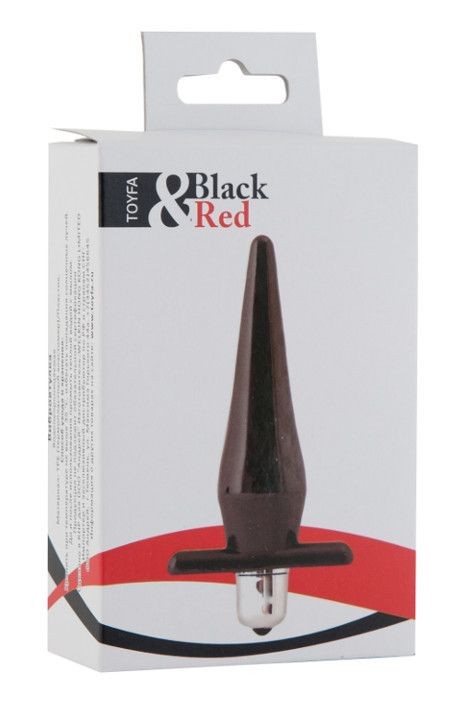Черная водонепроницаемая вибровтулка Black Red - 12,7 см. от ToyFa