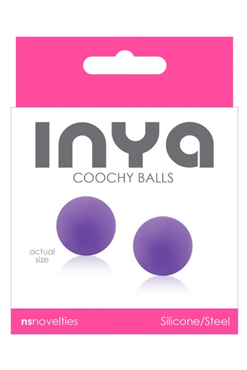 Фиолетовые вагинальные шарики без сцепки  INYA Coochy Balls Purple от NS Novelties