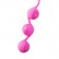 Розовые тройные вагинальные шарики из силикона DELISH BALLS от Seven Creations