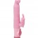 Розовый вибромассажёр с клиторальным зайчиком - 16,5 см. от NMC