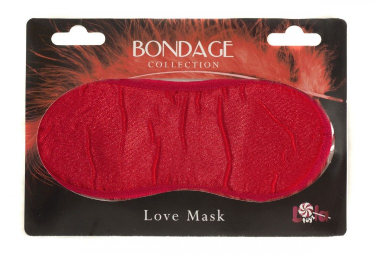 Красная маска на глаза BONDAGE от Lola toys