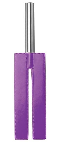 Фиолетовая П-образная шлёпалка Leather Slit Paddle - 35 см. от Shots Media BV