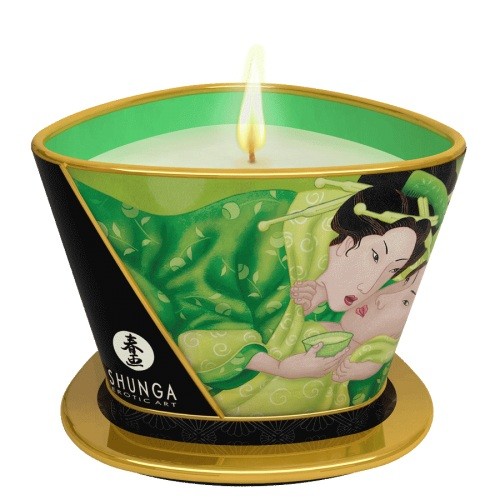 Массажная свеча Exotic Green Tea с ароматом зелёного чая - 170 мл. от Shunga