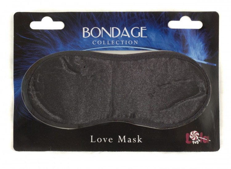 Чёрная маска на глаза BONDAGE от Lola toys