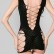 Эффектное сетчатое платье с имитацией шнуровки на животике и лифе от Femme Fatale