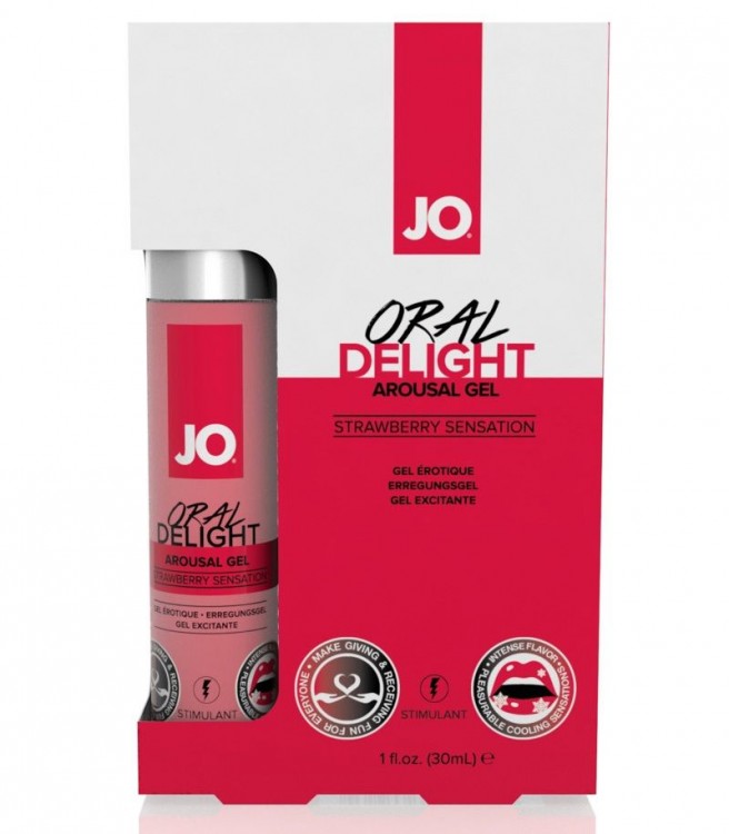 Клубничный лубрикант для оральных ласк Oral Delight Strawberry Sensation - 30 мл. от System JO