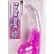Фиолетовый фаллоимитатор с мошонкой, присоской и прозрачным стволом - 20 см. от Dream Toys