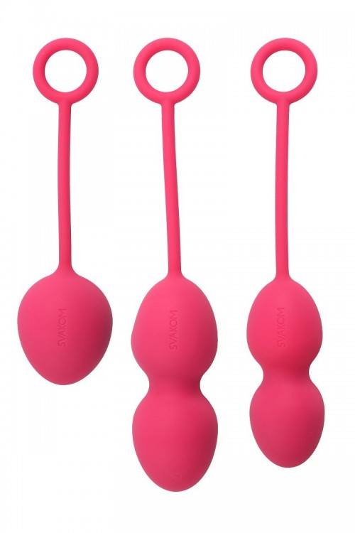 Набор розовых вагинальных шариков Nova Ball со смещенным центром тяжести от Svakom