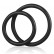 Набор из двух черных силиконовых колец разного диаметра SILICONE COCK RING SET от BlueLine