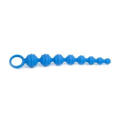 Синяя анальная цепочка Climax Anal Anal Beads Silicone Ridges - 32,6 см. от Topco Sales
