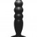 Чёрный анальный стимулятор Large Bubble Plug - 14,5 см. от Lola toys
