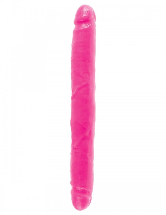 Двухголовый розовый фаллоимитатор Double Dillio - 30,5 см. от Pipedream