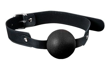 Силиконовый кляп-шар с ремешками из полиуретана Solid Silicone Ball Gag от Blush Novelties