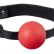 Красный силиконовый кляп-шар с ремешками из полиуретана Solid Silicone Ball Gag от Blush Novelties