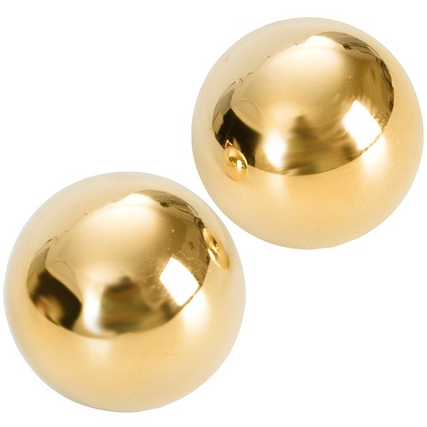 Подарочные вагинальные шарики под золото Ben Wa Balls от Doc Johnson