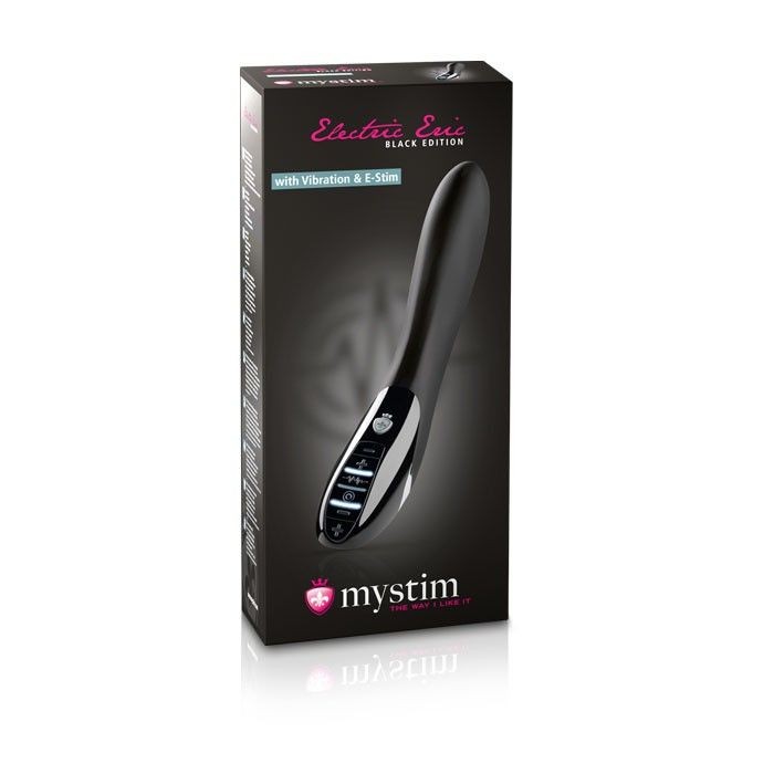 Черный вибратор с миостимуляцией Mystim Electric Eric Black Edition - 27 см. от MyStim