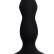 Чёрная анальная пробка с полостями для сжатия и легкого введения - 11 см. от Baile
