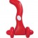 Красный водонепроницаемый вибромассажёр с колёсиками - 12,7 см. от Dream Toys