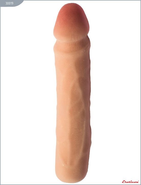 Телесный гнущийся фаллоимитатор из ультраскин - 23 см. от Eroticon