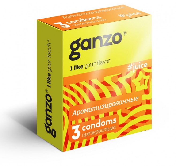 Ароматизированные презервативы Ganzo Juice - 3 шт. от Ganzo