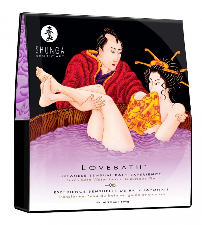Соль для ванны Lovebath Sensual lotus, превращающая воду в гель - 650 гр. от Shunga