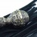 Чёрная многохвостая плеть с кованой рукоятью - 40 см. от БДСМ Арсенал