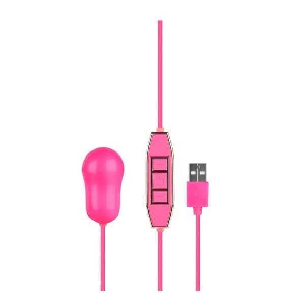 Розовый вибростимулятор с питанием от USB LET US-B 10 RHYTHMS BULLET LARGE PINK от Dream Toys