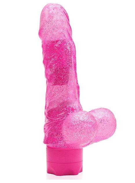 Розовый водонепроницаемый вибратор JELLY JOY ELASTIC ENIGMA MULTISPEED VIBE - 15 см. от Dream Toys
