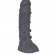 Тёмно-серый фаллоимитатор  Троллик  с крупными шишечками - 27 см. от Erasexa