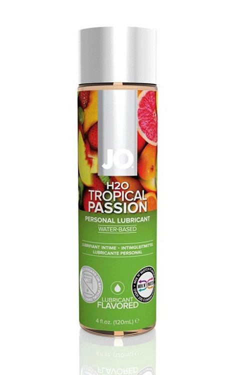 Лубрикант на водной основе с ароматом тропических фруктов JO Flavored Tropical Passion - 120 мл. от System JO
