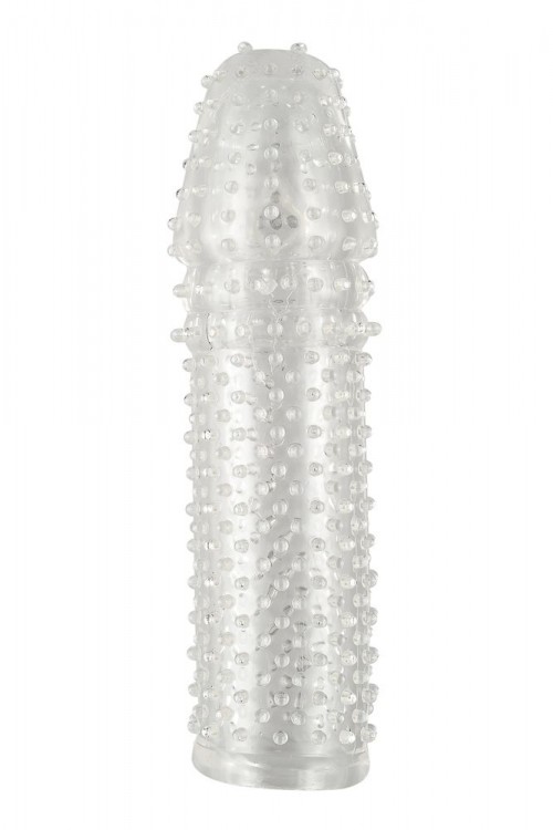 Прозрачная закрытая насадка с шишечками - 14,5 см. от White Label