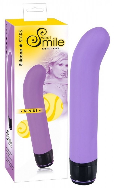 Фиолетовый вибратор G-точки Smile Genius - 20 см. от Orion