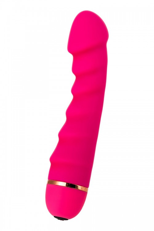 Розовый рельефный вибростимулятор точки G - 16 см. от A-toys