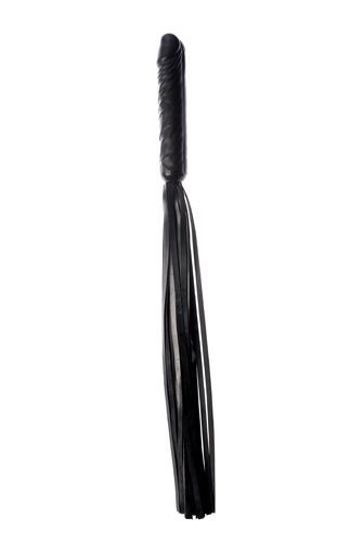 Чёрная многохвостая плеть  Ракета  - 60 см. от Sitabella