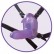 Фиолетовый вибростимулятор в виде рога носорога на регулируемых трусиках и с пультом ДУ от NMC