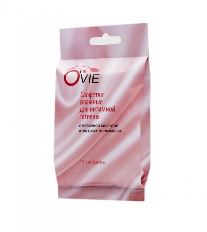 Влажные салфетки с молочной кислотой Ovie для интимной гигиены - 15 шт. от O`VIE