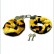 Металлические наручники с мехом тигровой расцветки от Eroticon