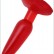 Красная гелевая анальная пробка - 16 см. от Eroticon
