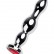 Серебристая анальная втулка с красным стразом - 13,5 см. от ToyFa