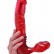 Безремневой вагинальный страпон с вибратором Bend Over Boyfriend Red - 21 см. от Toy Joy