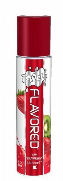 Лубрикант Wet Flavored Kiwi Strawberry с ароматом киви и клубники - 30 мл. от Wet International Inc.