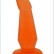 Оранжевая изогнутая анальная пробка из геля - 13 см. от Eroticon