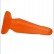 Оранжевая изогнутая анальная пробка из геля - 13 см. от Eroticon