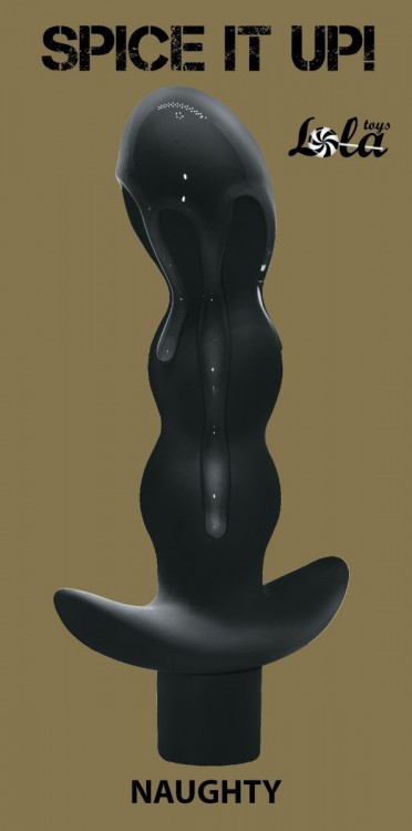 Чёрный анальный вибромассажёр Naughty - 14,5 см. от Lola toys